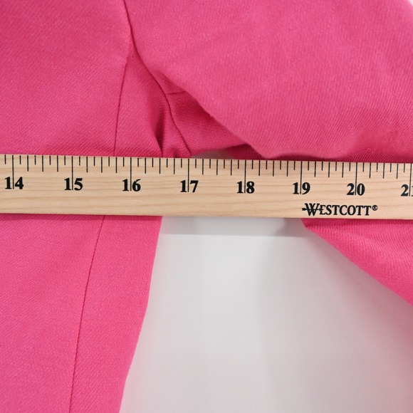 J Crew Womens Going‎ Out Blazer Size 00 Pink Stretch Linen Preppy Barbie AI253 - Picture 3 of 14